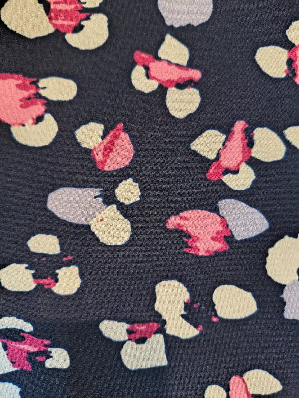 Keren Hart Navy Blue Purple Pink White Polka Dot Short Sleeved Dress Medium - Picture 3 of 7
